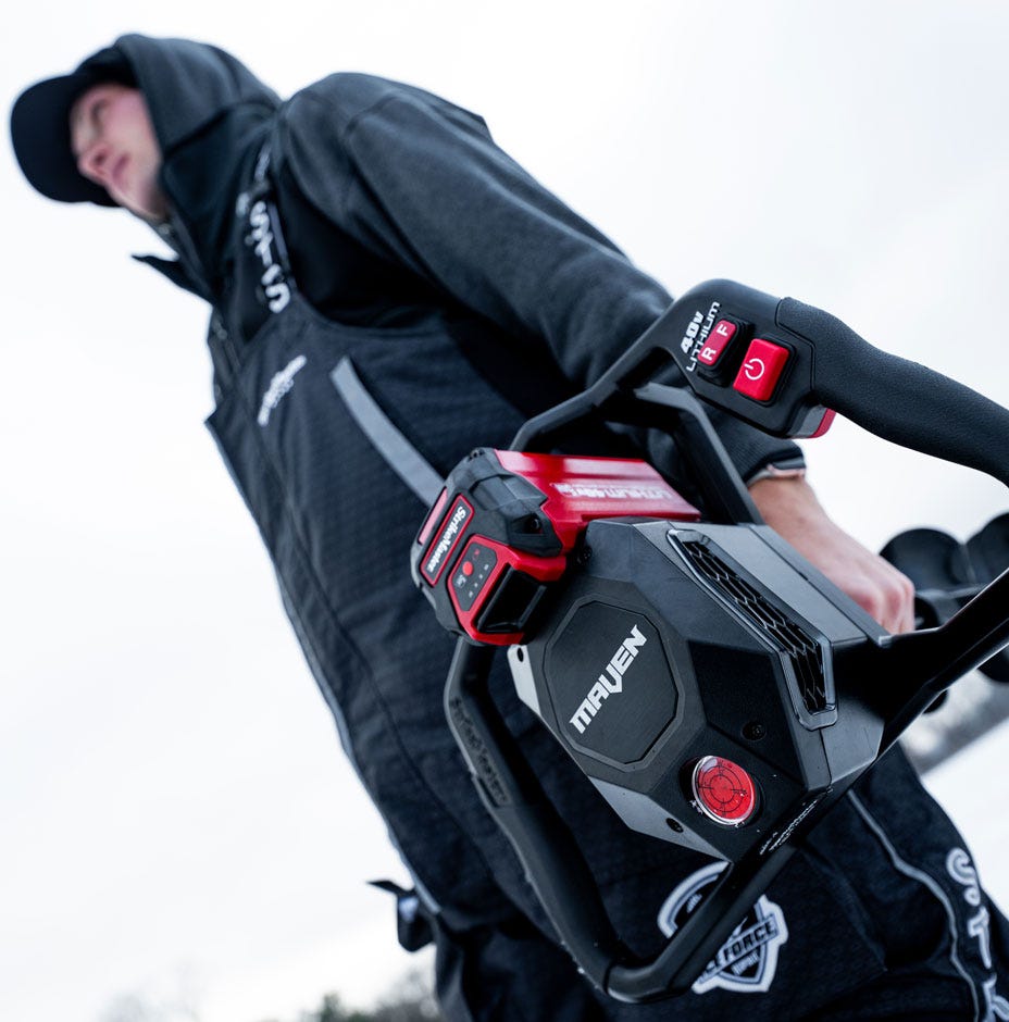 40V 5Ah StrikeMaster lithium battery charging base with rapid smart charging