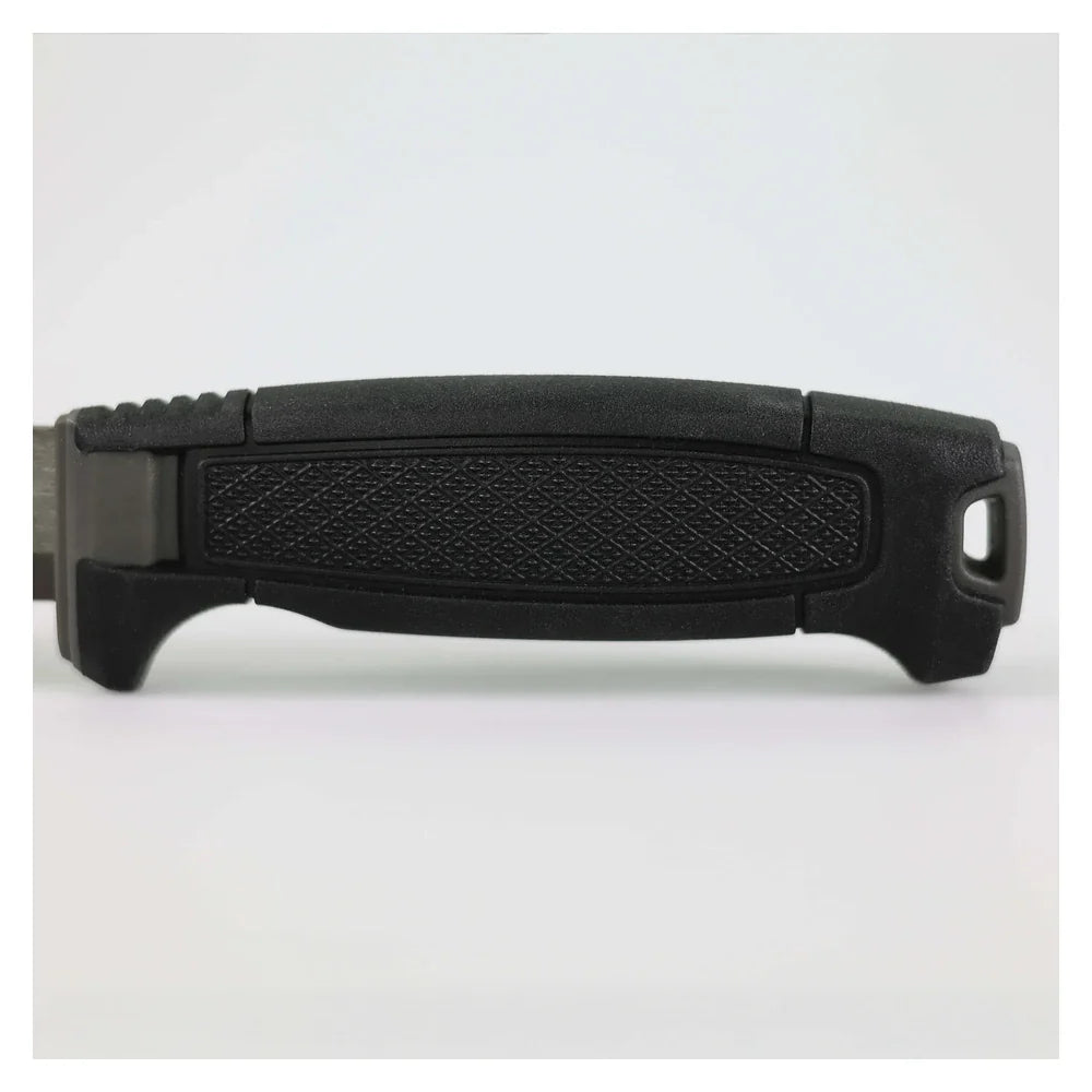 Carbon steel outdoor knife with ergonomic TPE handle