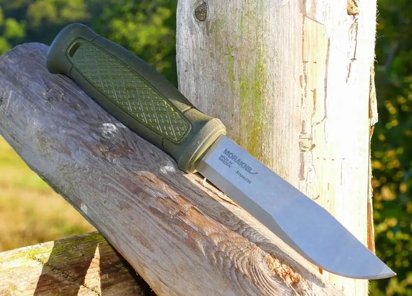 Morakniv Kansbol S Green survival knife with ferro rod compatible spine