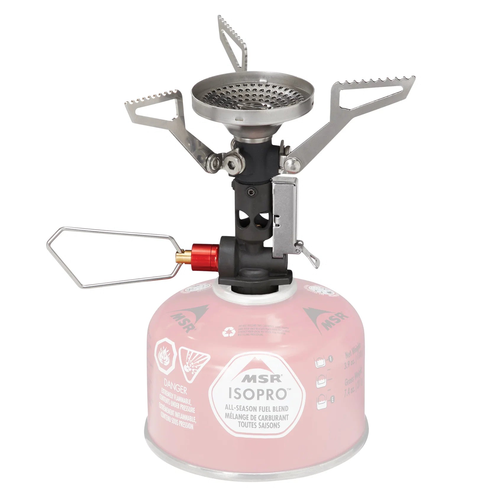MSR PocketRocket Deluxe ultralight regulated canister stove with push-start Piezo igniter