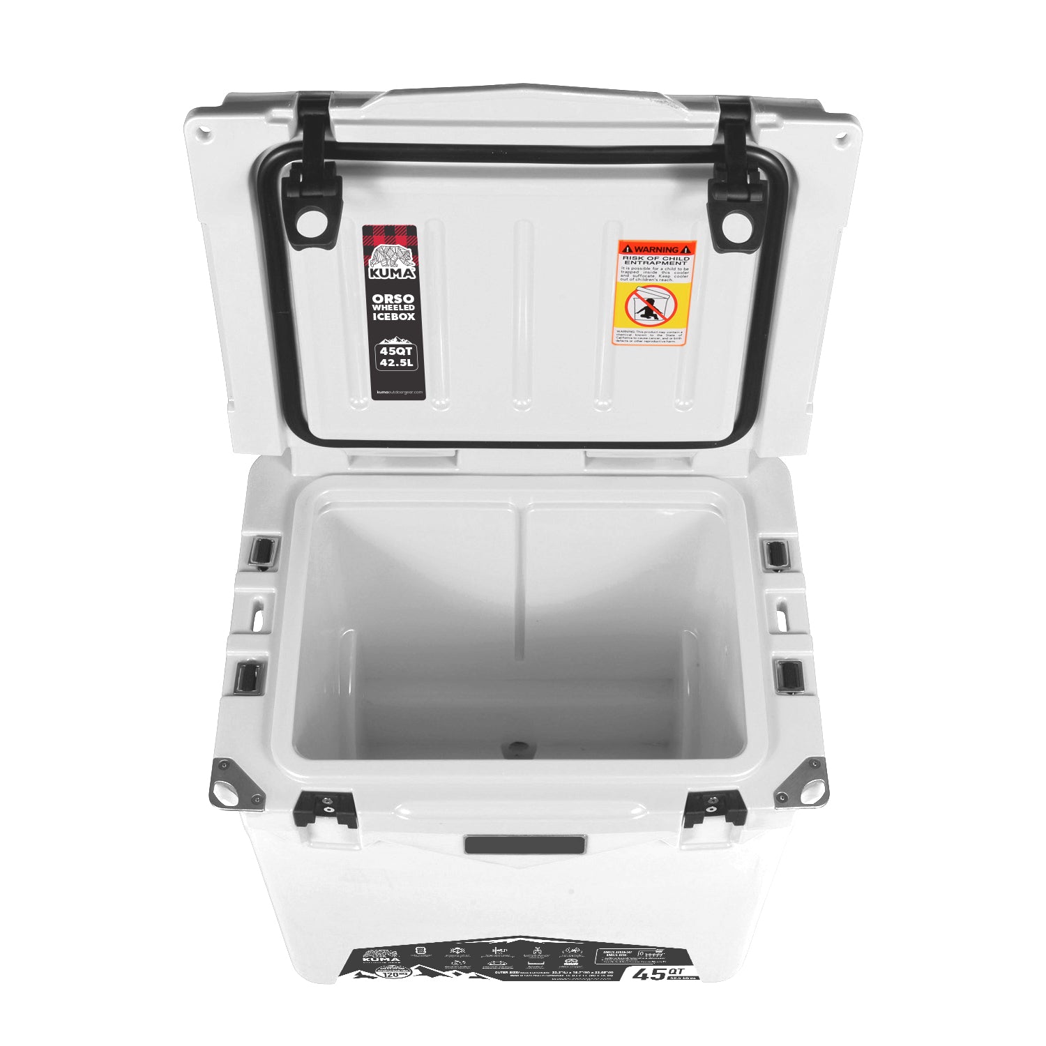 Orso Wheeled Icebox with heavy-duty side handles