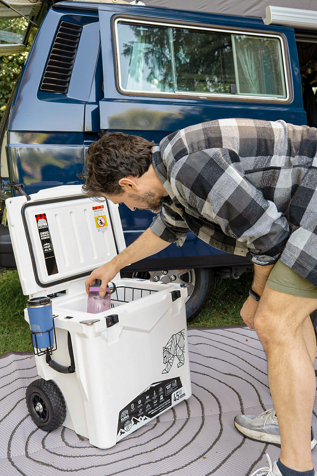 Orso Wheeled Icebox grey and white colour options