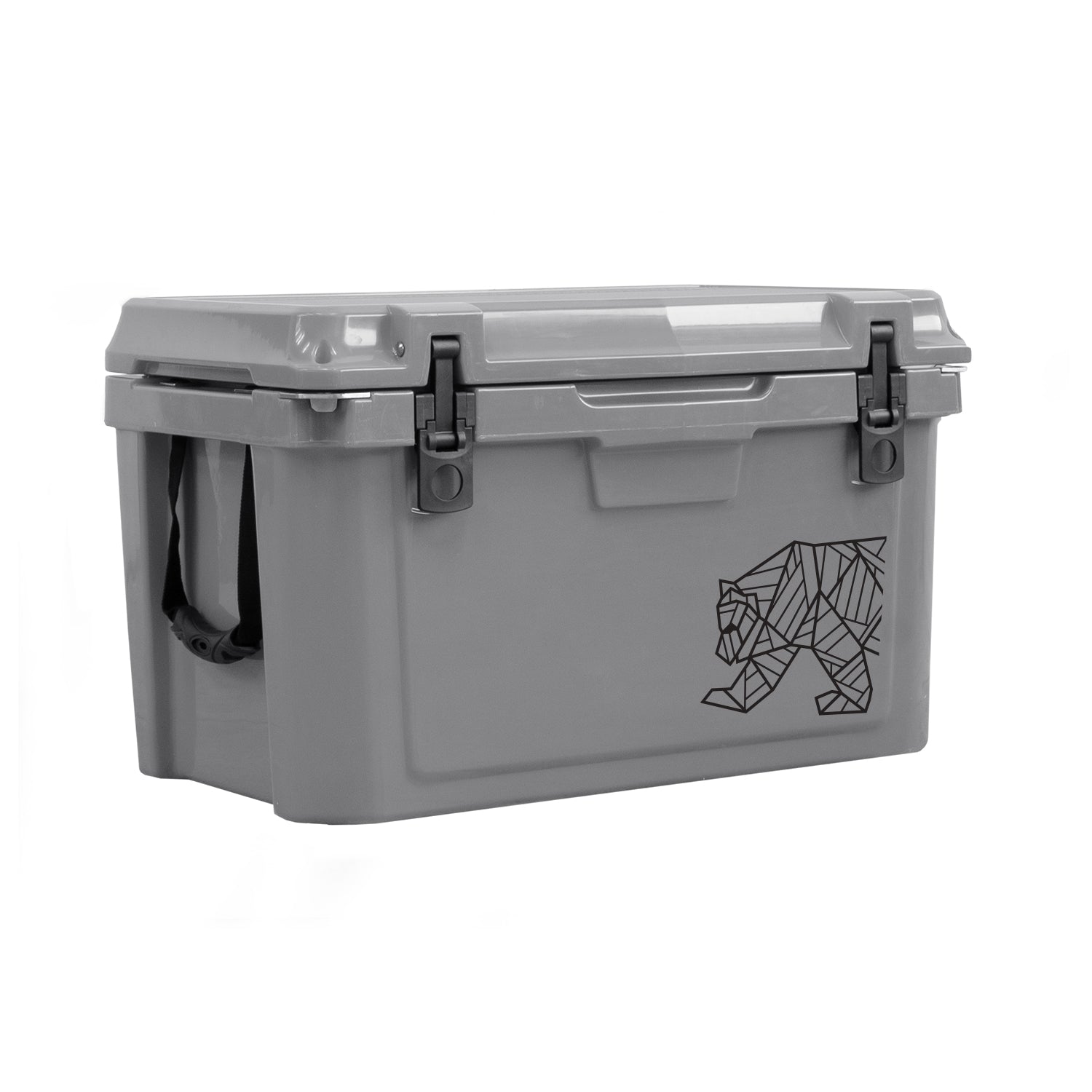 Outdoor adventure cooler with dual locking plates and built-in bottle openers