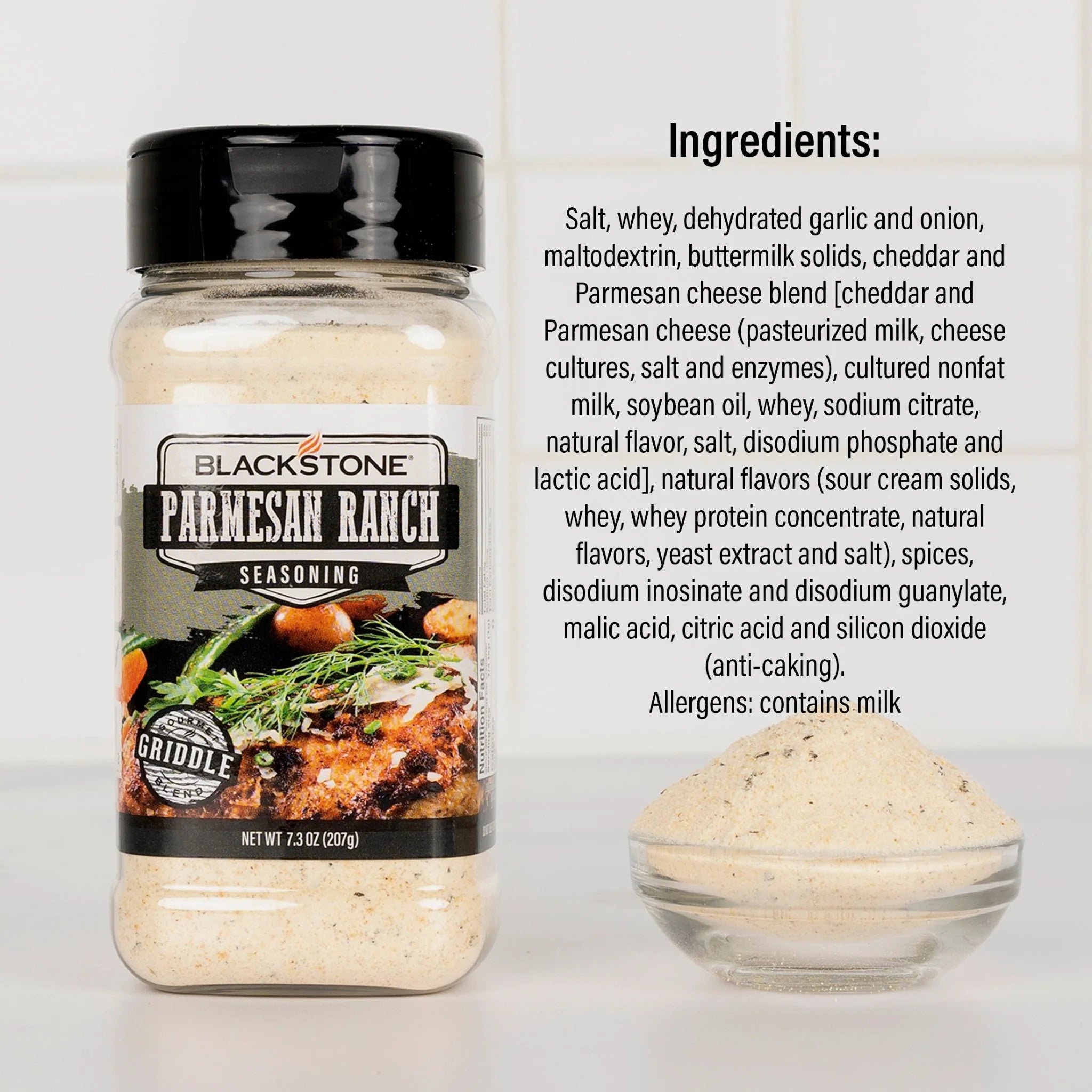 Bold Parmesan Ranch spice blend with real dairy for rich taste

