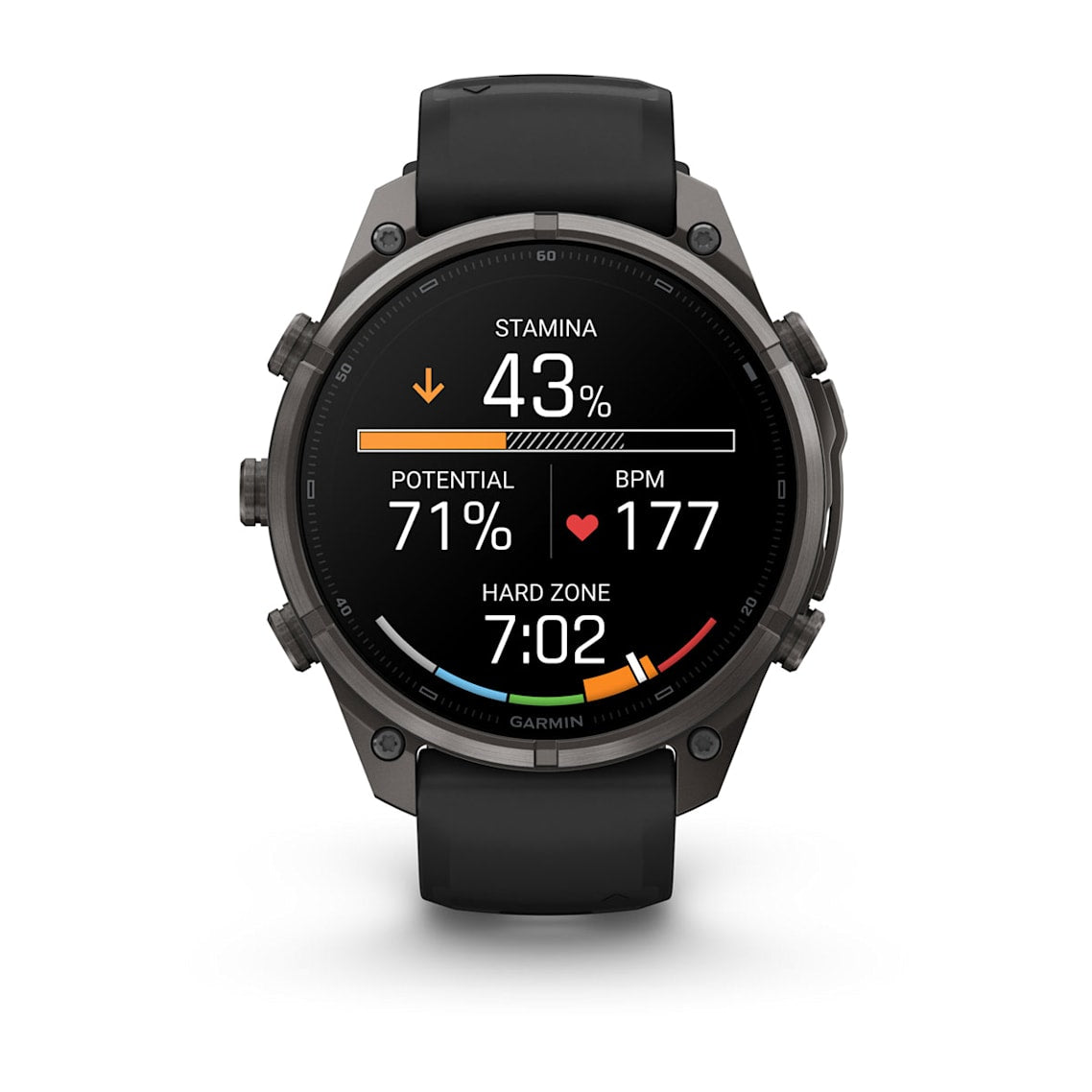 Garmin fēnix 9 Pro inReach smartwatch displaying health and fitness metrics