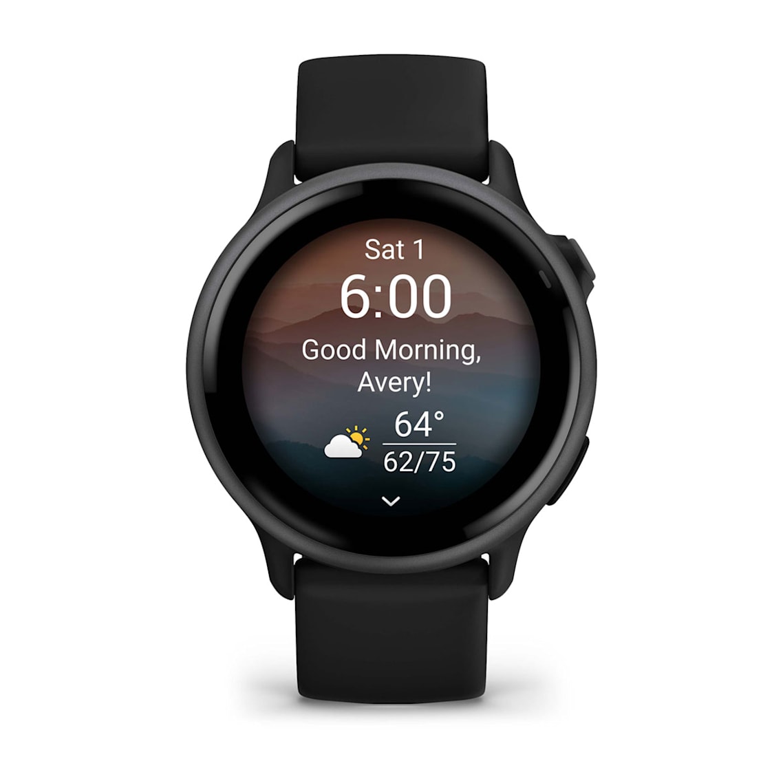 Garmin vívoactive 6 running activity tracking screen with GPS metrics
