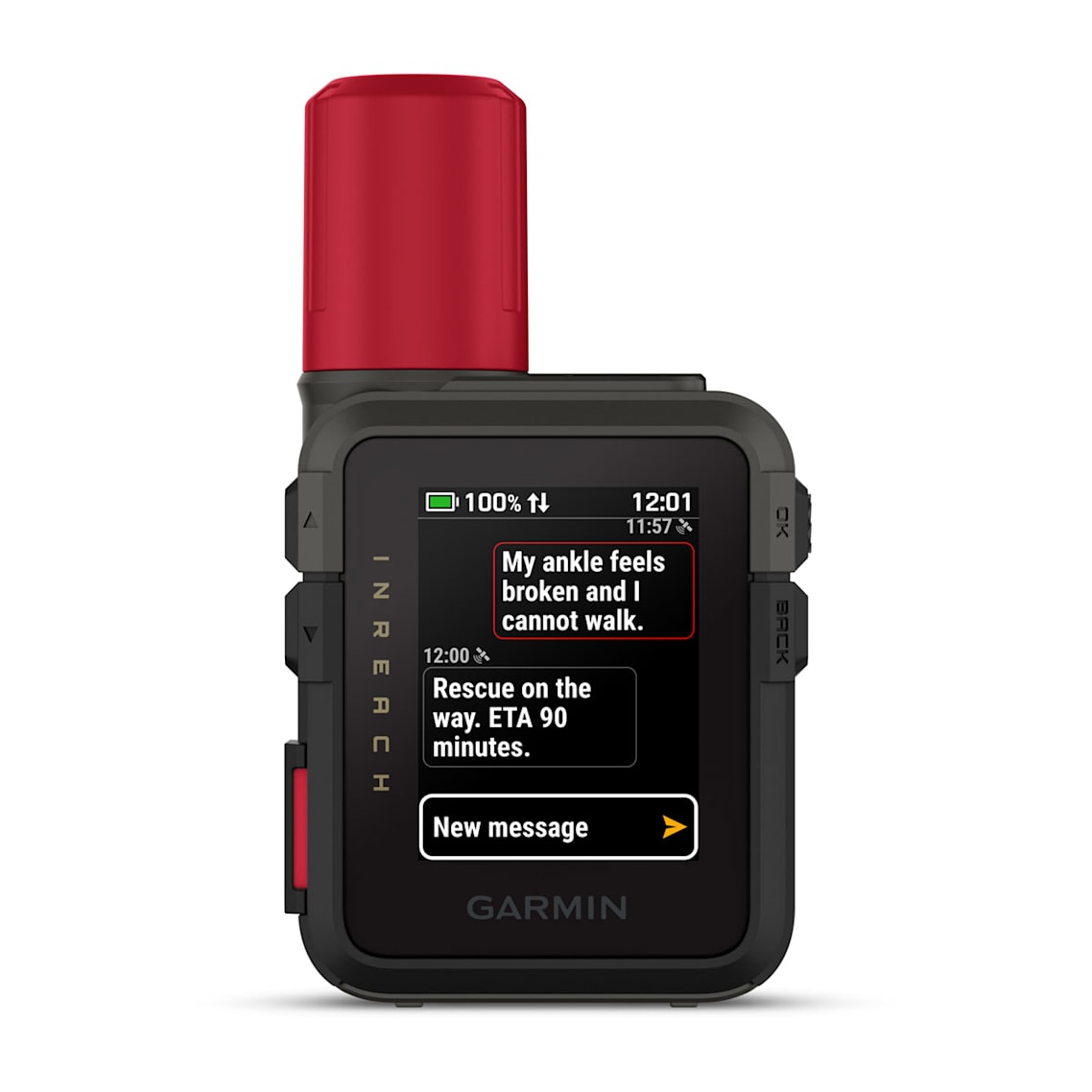 Garmin inReach Mini 3 Plus with rechargeable lithium battery and USB-C charging