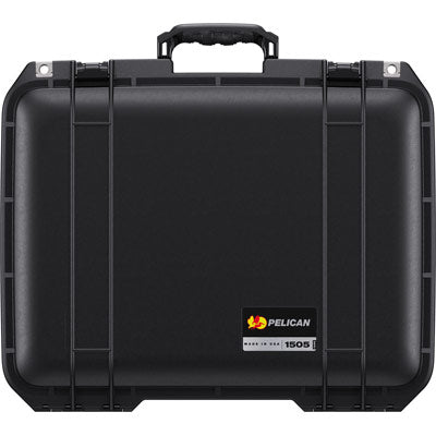 Pelican 1505 Air case open showing shallow interior and panel mount bezel system