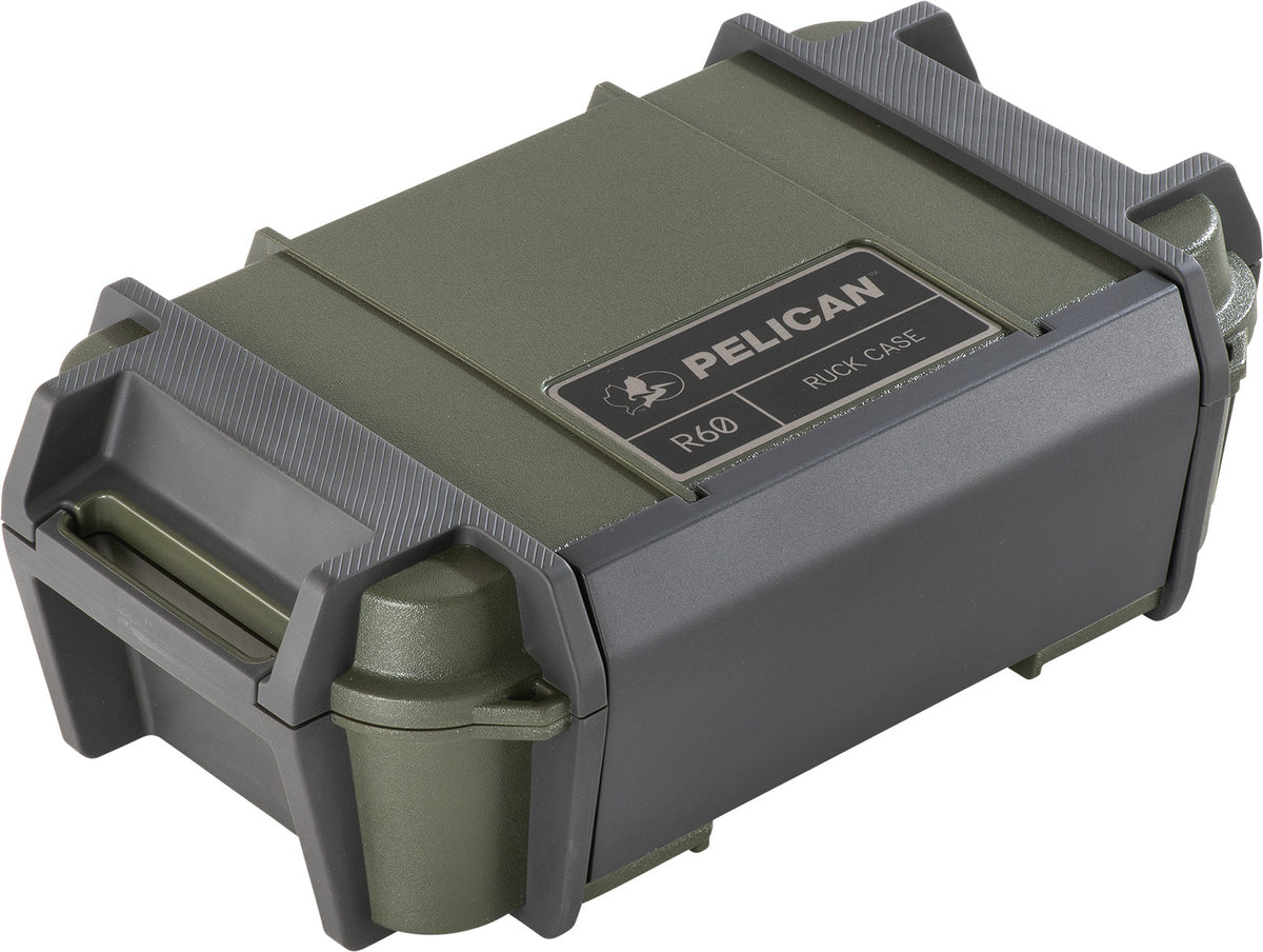 Pelican™ Personal Utility Ruck Case in rugged ABS and polycarbonate design with rubberized bumpers. Crushproof, dustproof, and waterproof case featuring a dual-pivot hinge latch and ergonomic handle