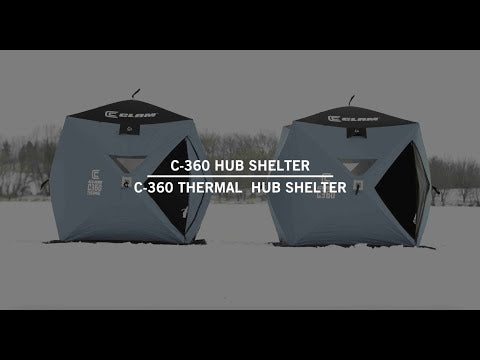 CLAM C-360 Lightweight Portable Pop Up Ice Fishing Thermal Hub/shelter/tent