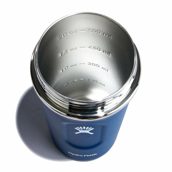 Leakproof flip-top spout and removable gasket on BPA-free Hydro Flask insulated shaker bottle for easy cleaning