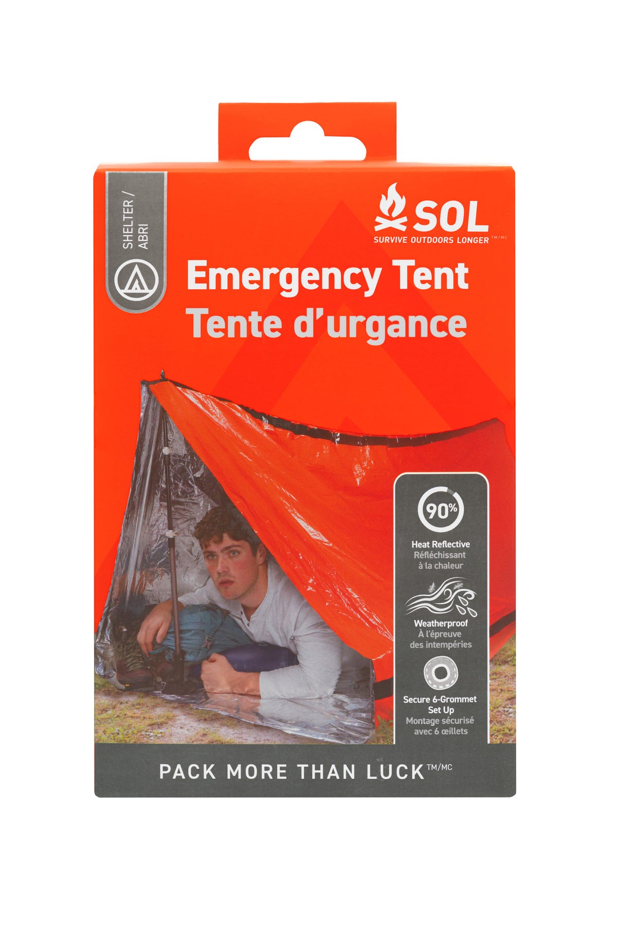 SOL Emergency Tent 2-person heat-reflective survival shelter

