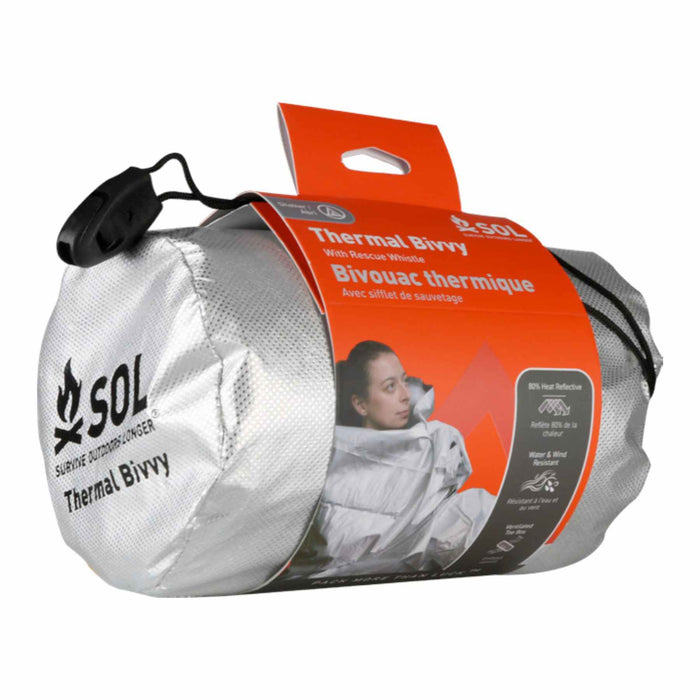 Thermal Bivvy emergency sleeping bag with 80% heat reflective coating

