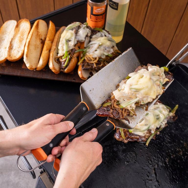Traeger Griddle Accessory Set with Durable Stainless Steel Tools and Plastic Squeeze Bottle
