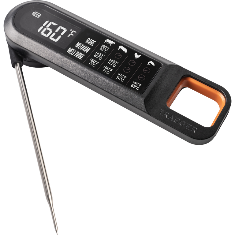 Traeger Digital Instant Read Thermometer with Ultra-Fast Temperature Readout for Grilling and BBQ