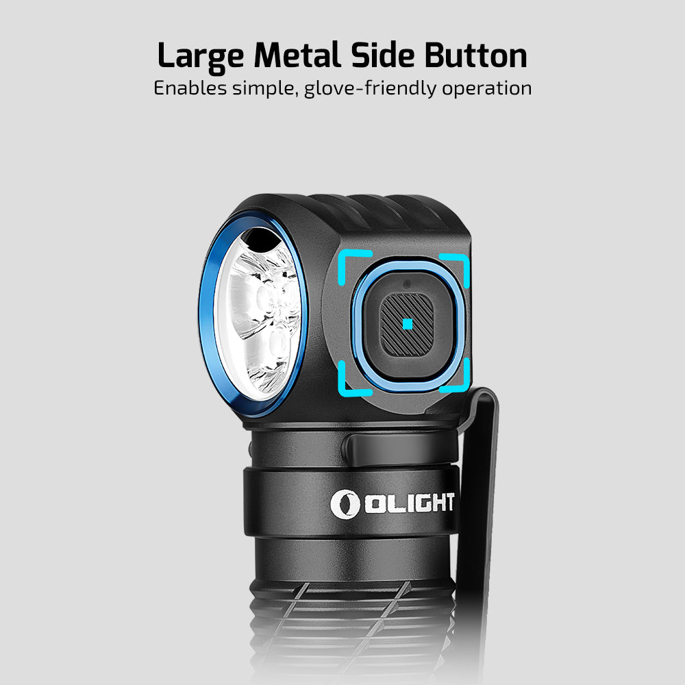 Olight Perun 3 large metal side button for easy operation