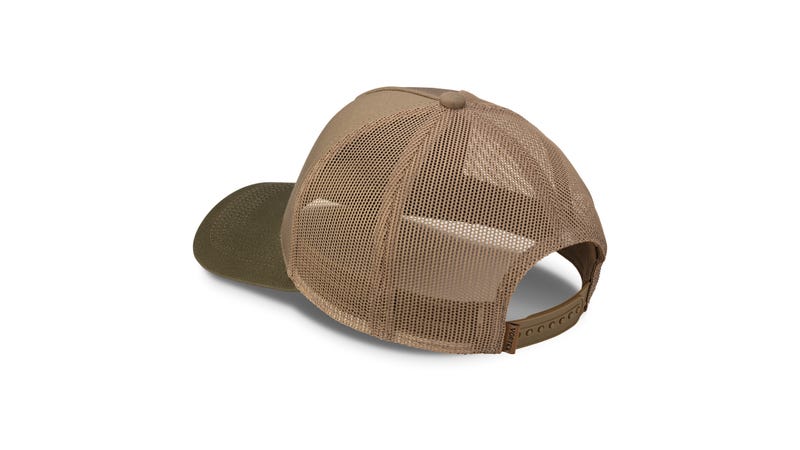 Waterfowl hunting hat with polyester mesh back