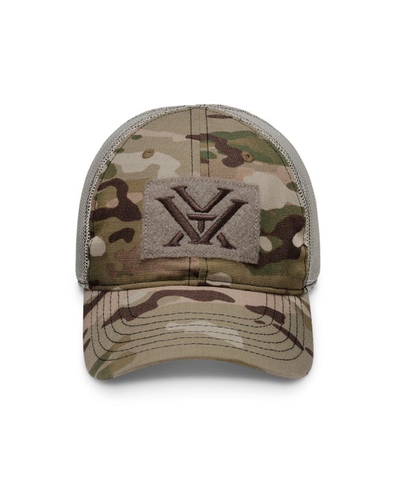 Camo hunting hat with hook and loop closure