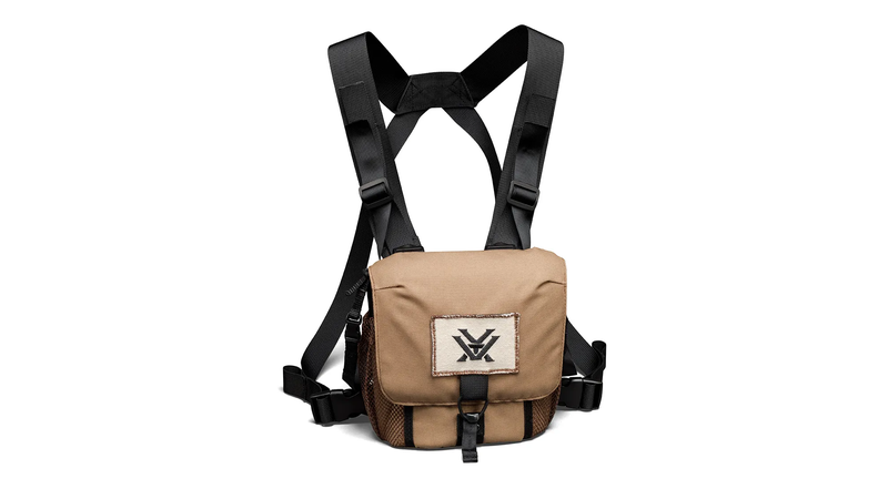 GlassPak binocular harness pack with adjustable straps for secure hands-free carry