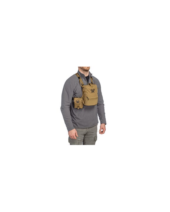 GlassPak Pro binocular storage harness designed for 42mm or smaller binoculars