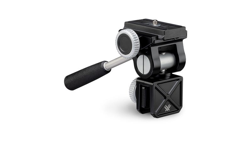 Camera ball head with a white background
