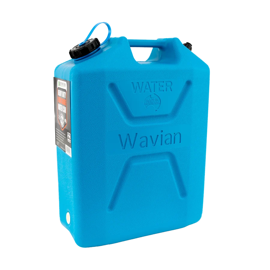 Wavian 22L Blue Potable Water Can with BPA-Free Food-Grade Resin and Easy-Pour Spout