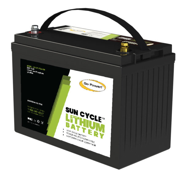 Go Power 100AH Lithium Iron Solar Battery