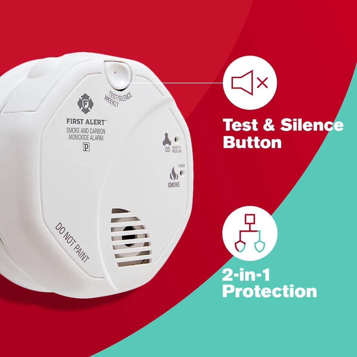 First Alert SCO5RVA Battery Operated Combination Carbon Monoxide and Smoke Alarm