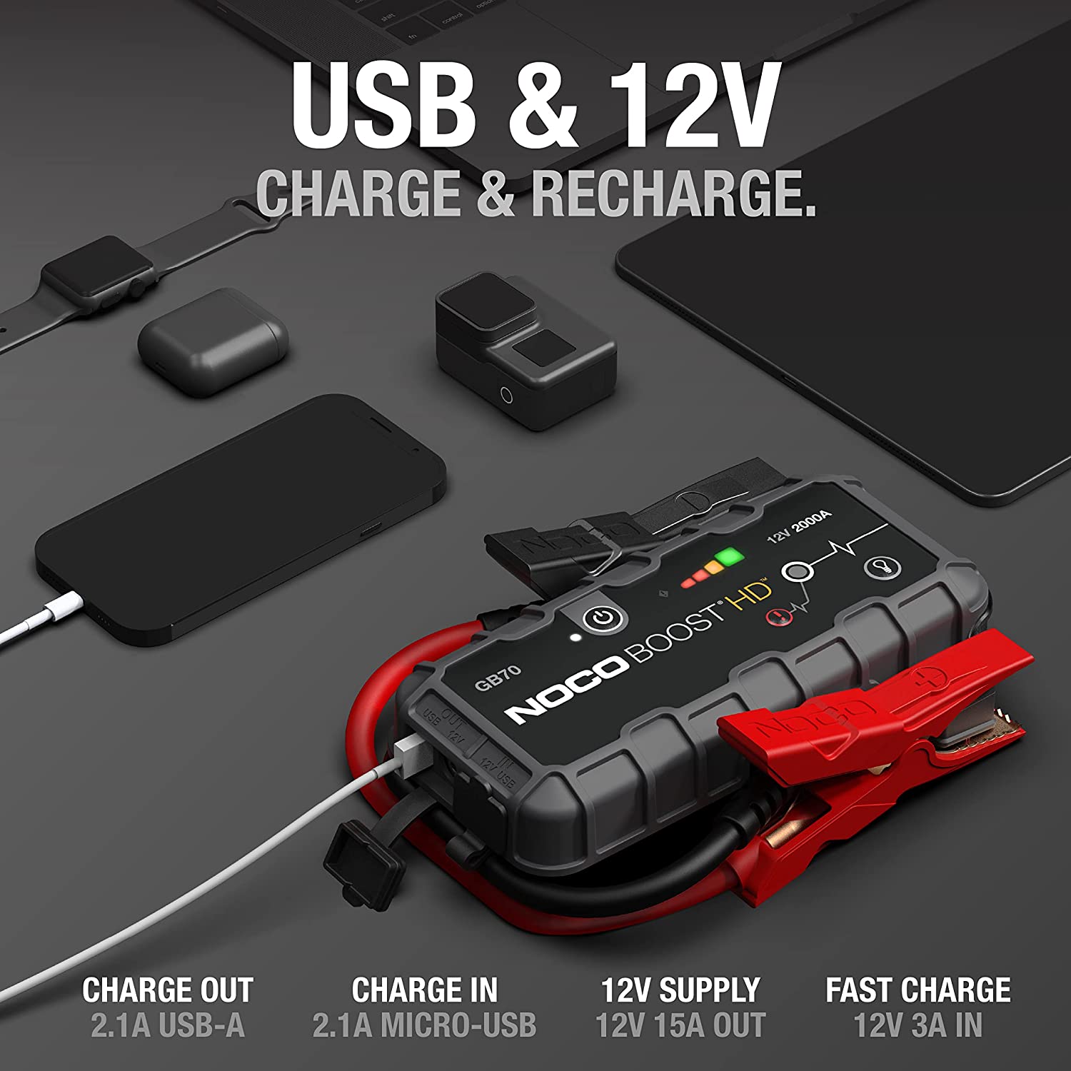 Car Battery Booster Pack 12V/2000A