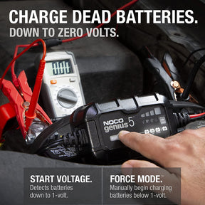 NOCO GENIUS5 Smart Battery Charger/Maintainer/Desulfator, 5-Amp, 6V/12V
