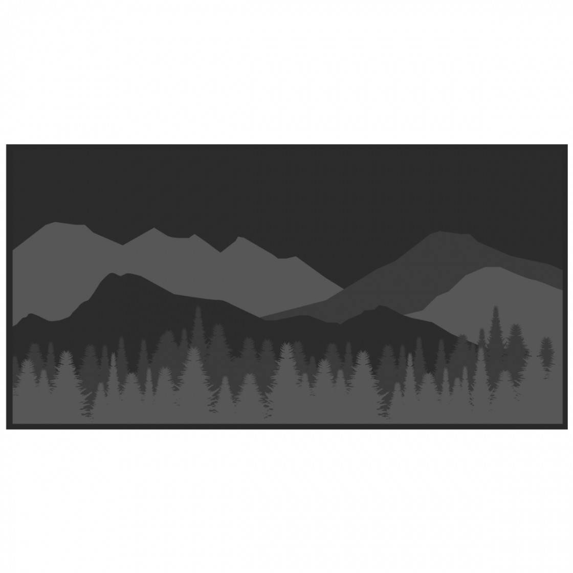 Kuma Outdoor RV Mat (18'x9') - Camping Experience | Lifetime Warranty - Mountain Wilderness (Black/Grey) - RMH RV Parts