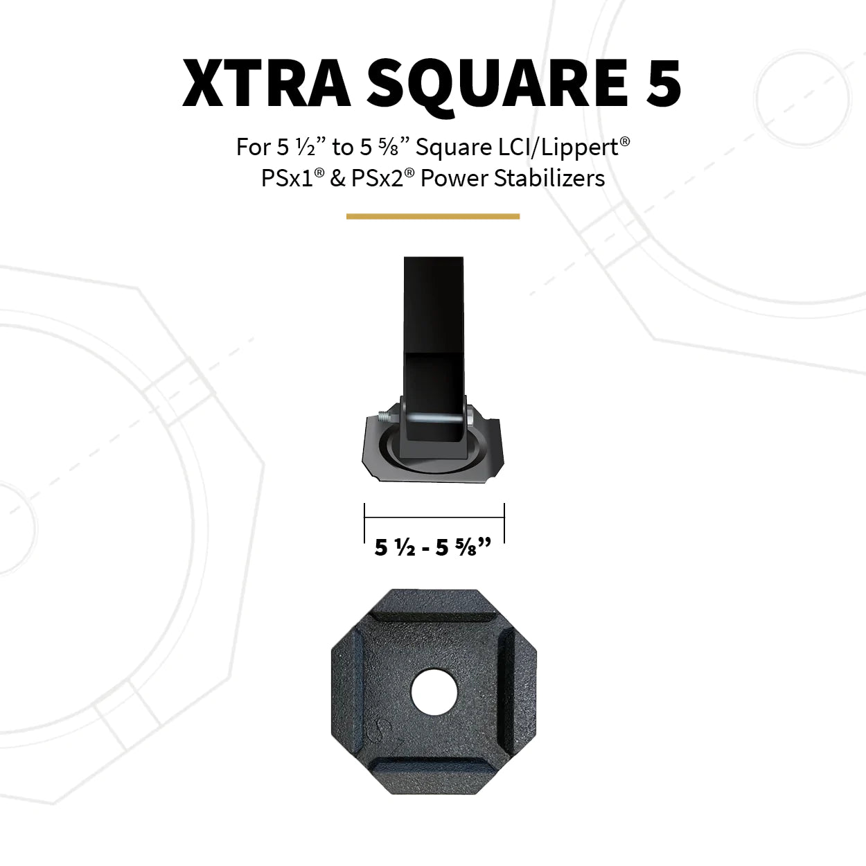 SnapPad XTRA Square 5 4-Pack